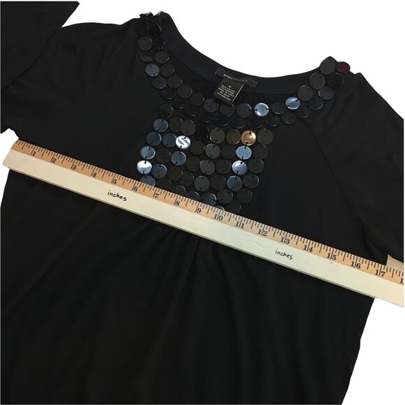 BCBGMaxazria Black Embellished Top Size Small - Picture 4 of 7